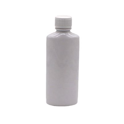 Bouteille de rince-bouche en PET imprimée sur mesure 200 ml avec bouchon blanc et bouchon imprimé