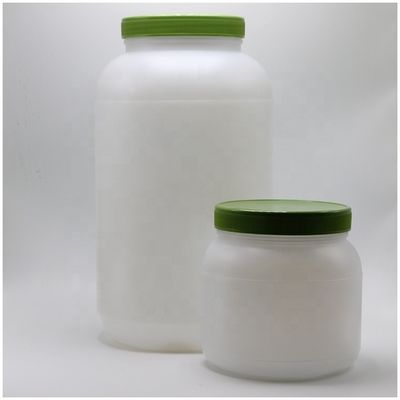 Pain 1L / 4L poudre de protéines en HDPE à bouche large Entreposage alimentaire avec capuchon à vis et revêtement à induction thermique en aluminium