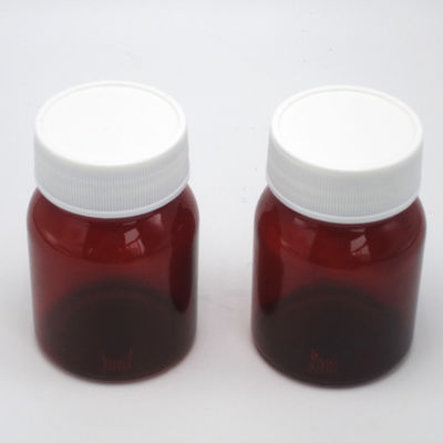 Emballage des pilules de voyage Boîtes de 50 ml vides de pilules en plastique portables avec un bouchon à vis blanc