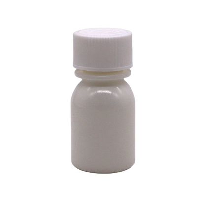 Bouteille de médicament liquide oral en PE blanc de 30 ml avec couvercle à l' anti-enfant et capuchon CRC