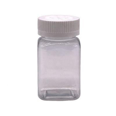 Bouteille de médicaments 100 ml Bouteille en plastique carré en PET avec couleur personnalisée et différents couvercles