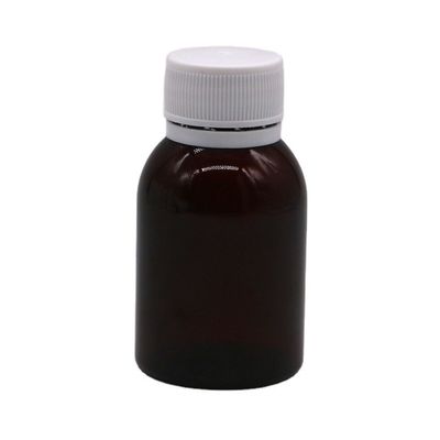 Bouteille de liquide oral pour sirop pour la toux d'érable PET de 80 ml avec écran d'impression et bouchon de sécurité