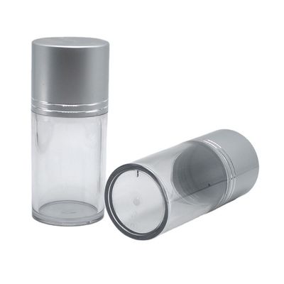 Bouteille transparente en plastique de 80 ml en PET en forme de cylindre à large bouche avec couvercle en aluminium facile à utiliser