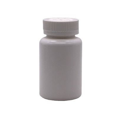 Bouteille en plastique PE ronde pour comprimé solide Capsule de stockage 150 ml Blanc
