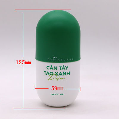 Matériau du collier HDPE en forme de capsule 6 oz Bouteilles en plastique mates vides avec bouchon à vis
