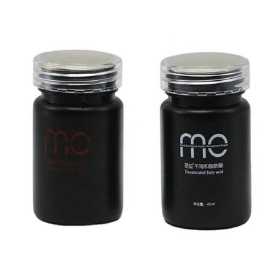 Bouteille en plastique PET de forme ronde de 70 ml avec bouchon à vis et service d'impression d'étiquettes personnalisées