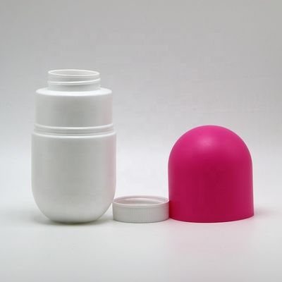 Bouteille en plastique en forme de capsule en HDPE de 120 ml/130 ml/180 ml pour complément alimentaire