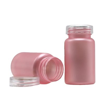 Bouteille de pilules en plastique congelé en PET de qualité pharmaceutique de 100 cc avec bouchon à vis à l' épreuve des enfants
