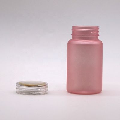 Bouteille de pilule en plastique congelé en PET de 100 cc avec capuchon de sécurité pour enfants Couleur personnalisée