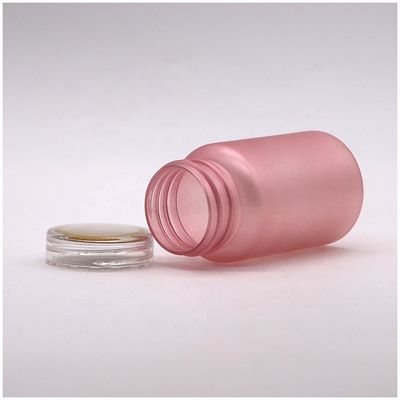 Bouteille de pilule en plastique congelé en PET de 100 cc avec capuchon de sécurité pour enfants Couleur personnalisée