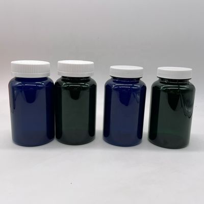 Étiquettes personnalisées de couleur PET plastique 225ml 7,5 oz contenant des médicaments avec capuchon
