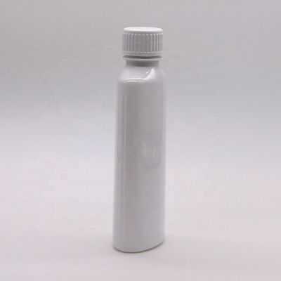 Bouteille de rince-bouche en PET imprimée sur mesure 200 ml avec bouchon blanc et bouchon imprimé