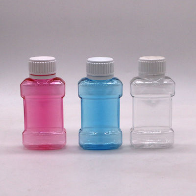 Bouteille de rince-bouche en plastique PET liquide de 75 ml pour rince-bouche liquide en couleur personnalisée