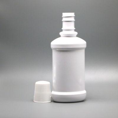 Bouteille de rince-bouche en plastique PET à col long 250 ml pour emballage de rince-bouche blanc vide