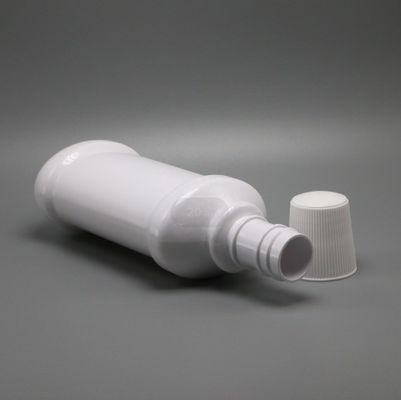 Bouteille de rince-bouche en plastique PET à col long 250 ml pour emballage de rince-bouche blanc vide