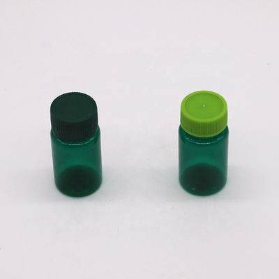 Flacons liquides en plastique transparent en PET 20ML/CC avec capuchon en couleur personnalisée et en forme ronde