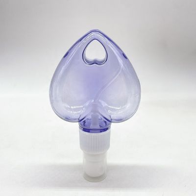 PET Bouteille de pulvérisation en plastique en forme de cœur / feuille avec collier de porte-clés suspendu