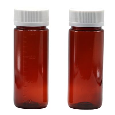 Bouteille en PET brune de 150 ml pour le complément de liquide en plastique et les couvercles de sécurité pour enfants