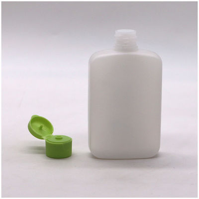 Bouteille cosmétique carré plate en HDPE de 120 ml avec couleur personnalisée et couvercle en spirale