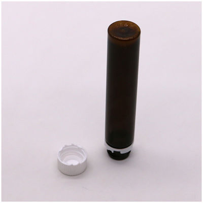 20ML/20CC Flacon de liquide oral en plastique ambré fin et lisse avec bouchon anti-altération pour la médecine liquide