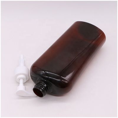 Bouteille de shampooing/lotion de couleur personnalisable en PET à vis 750 ml pour le matériel d'impression à crème