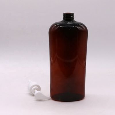Bouteille de shampooing/lotion de couleur personnalisable en PET à vis 750 ml pour le matériel d'impression à crème