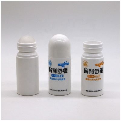 50 ml / 50cc HDPE rouleau en plastique blanc sur bouteille Forme ronde pour autres produits cosmétiques essentiels