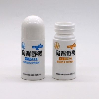 50 ml / 50cc HDPE rouleau en plastique blanc sur bouteille Forme ronde pour autres produits cosmétiques essentiels