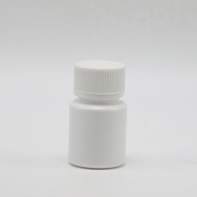 Bouteille vide en plastique blanc de forme ronde en PEHD de 20 ml pour le stockage de l'échantillon de poudre chimique