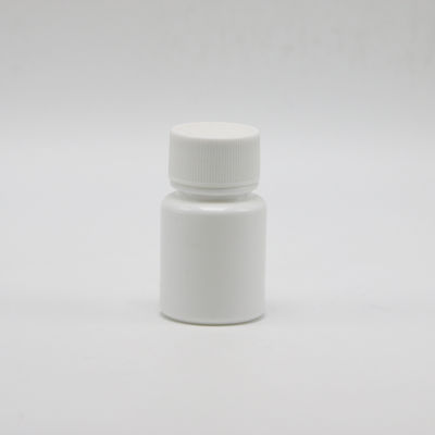 Bouteille vide en plastique blanc de forme ronde en PEHD de 20 ml pour le stockage de l'échantillon de poudre chimique