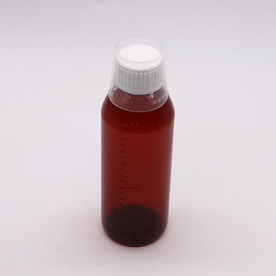 200cc Ovale Ambre Prescription Pharmacie Bouteilles de PET Médicament liquide pour le stockage en pharmacie