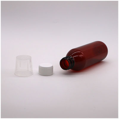 200cc Ovale Ambre Prescription Pharmacie Bouteilles de PET Médicament liquide pour le stockage en pharmacie