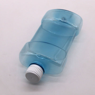 Impression par écran 500 ml PET de forme unique, rince-bouche liquide, bouteille en plastique avec bouchon à vis