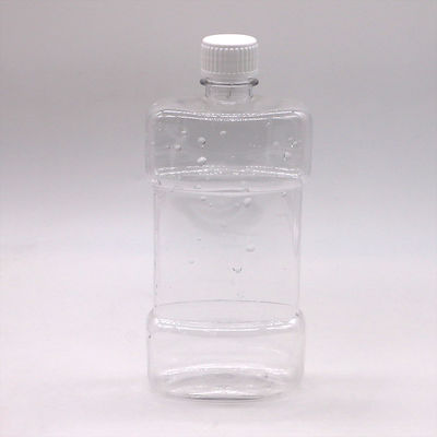Impression par écran 500 ml PET de forme unique, rince-bouche liquide, bouteille en plastique avec bouchon à vis