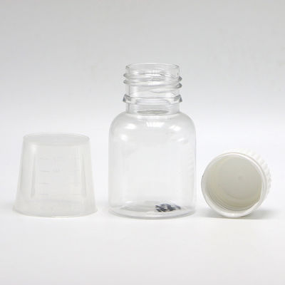 Bouteille de sirop contre la toux en PET 50 ml pour le stockage de liquides oraux lubrifiants à l'huile