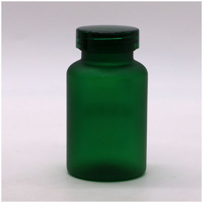 Bouteille en plastique vert mat en PET de 150CC avec capuchon et autocollant anti-enfants