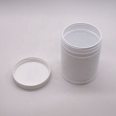 Contenant en poudre en plastique HDPE de 500 ml avec étiquette autocollant en forme de cylindre personnalisé