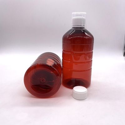 Bouteille en plastique en PET de 500 cc pour le supplément médical liquide 500 ml / 16,9 oz Forme ronde