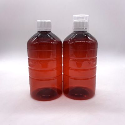 Bouteille en plastique en PET de 500 cc pour le supplément médical liquide 500 ml / 16,9 oz Forme ronde