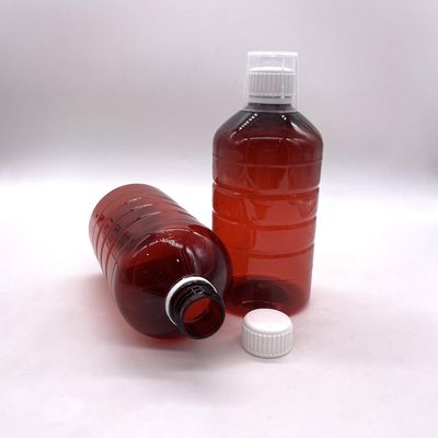 Bouteille en plastique en PET de 500 cc pour le supplément médical liquide 500 ml / 16,9 oz Forme ronde