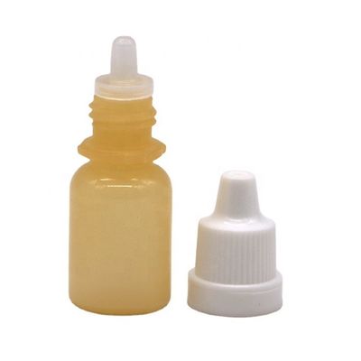 Bouteille de gouttelette de liquide pour les yeux compressable blanche en plastique LDPE avec capuchon anti-altération 10 ml