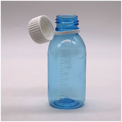 Bouteille liquide de 100 ml de sirop rond d'érable pour la toux avec bouchon à vis et joint thermique