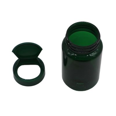 150 ml de capsules en PET comprimé comprimé bouteille imperméable à fuite avec couvercle pliable sur mesure et dégradable