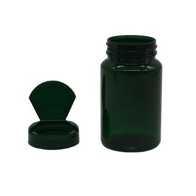 150 ml de capsules en PET comprimé comprimé bouteille imperméable à fuite avec couvercle pliable sur mesure et dégradable