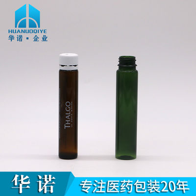 Produits alimentaires 30 ml/20 ml/10 ml PET Bouteilles de médicaments en plastique mince de forme ronde pour liquide buccal