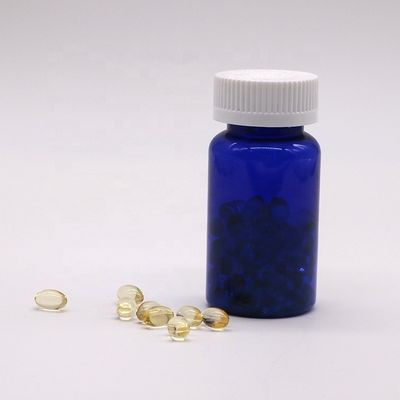2OZ/60ml/CC Bouteille en plastique bleu capsule avec capuchon à vis Matériau PET 32 mm Taille du cou