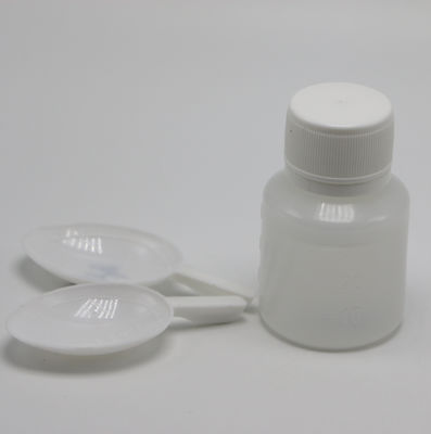 Bouteille en plastique PE transparente pour la mesure de la médecine liquide 30 ml de capacité et cuillère