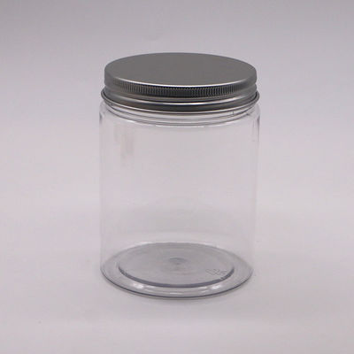 Bouteilles en plastique de 300 cc en PET à bouche large pour le stockage des aliments avec un couvercle en aluminium