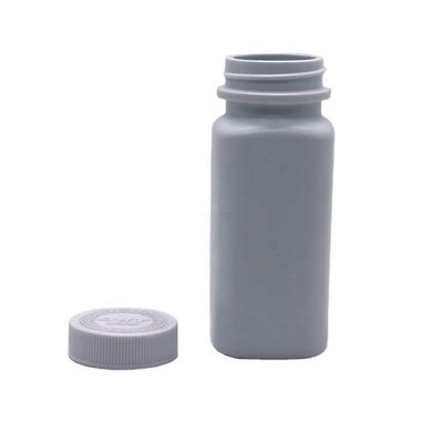 120cc HDPE Carré de qualité médicamenteuse Pilule en plastique Capsule Tablette Bouteille rechargeable pour médicament