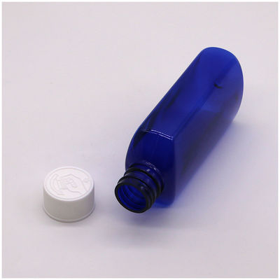 Matériau de base PET 120 ml carré Sirop stérile pour la toux Bouteille de liquide oral Bouchon de sécurité pour enfants